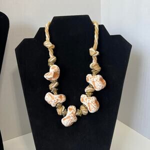 Unique knotted necklace with stones